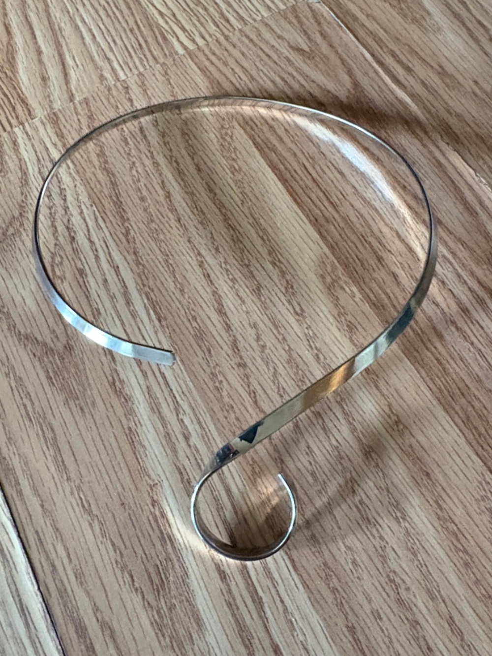 ALPACA SILVER TORQUE SPIRAL STYLE CHOKER ADJUSTABLE NECKLACE - Picture 4 of 10
